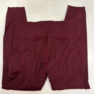 Lululemon Fast and Free 25” Burgundy Size 8